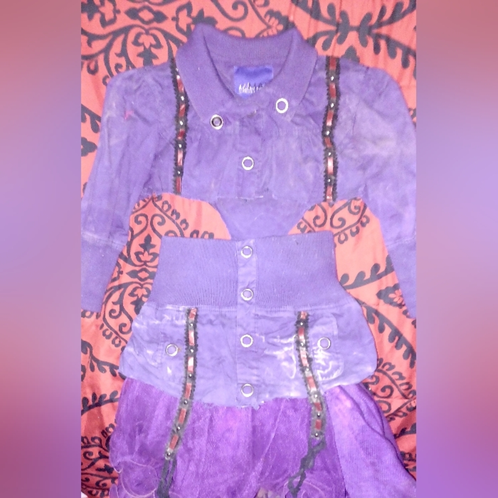 Miley Cryus two piece cropped jacket and mini skirt size medium